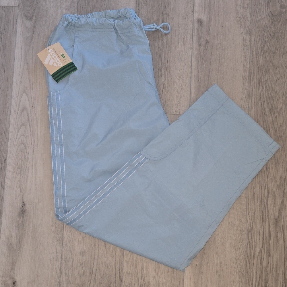 NWT Vintage Adidas Light Blue Track Joggers with Three-Stripes - Picture 3 of 9